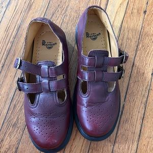 Burgundy Mary Jane doc martens